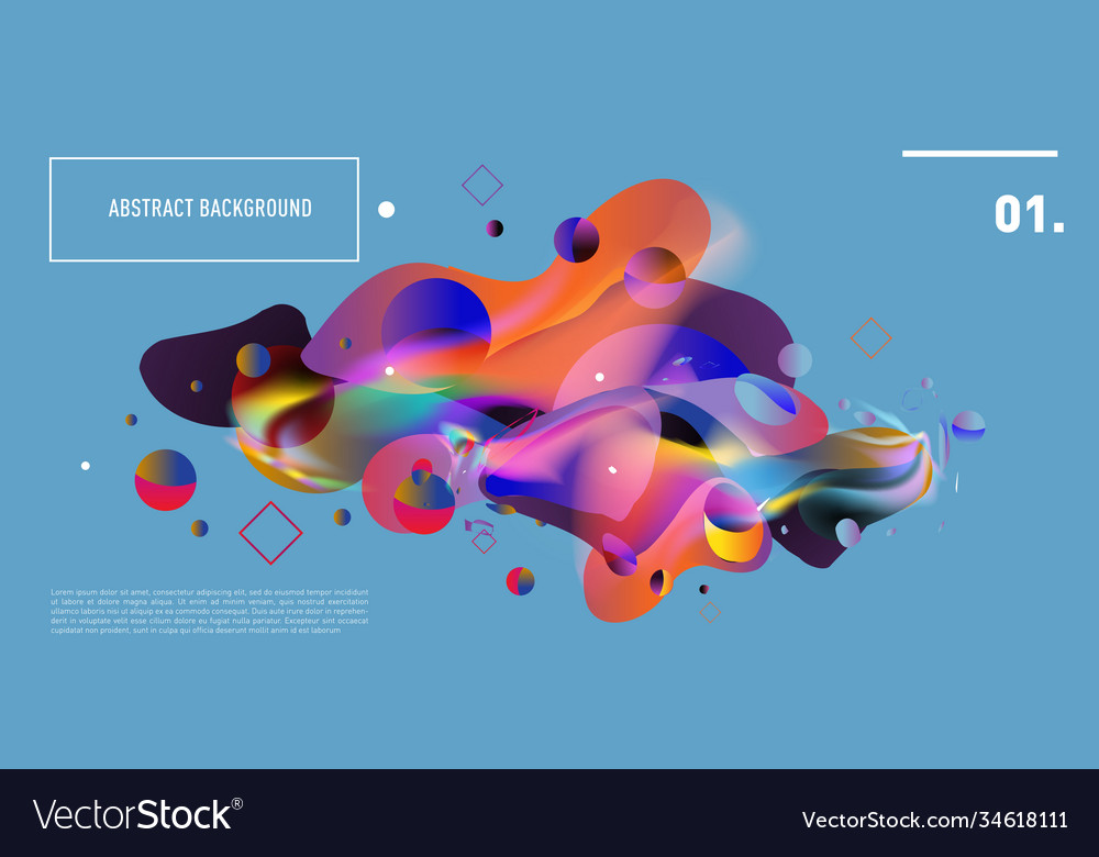 Colorful abstract fluid gradient pattern vector image Colorful abstract fluid gradient pattern