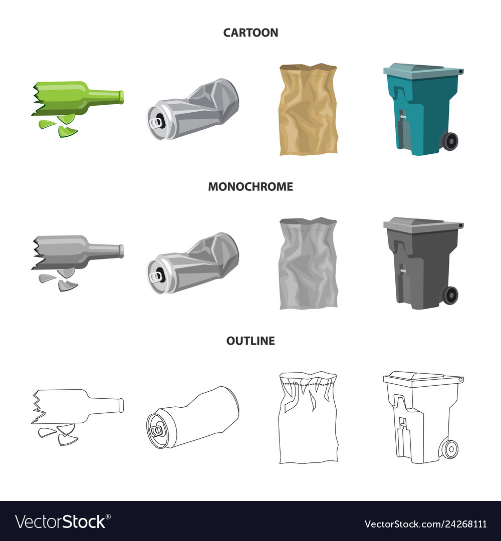 Dump and sort sign set vector image Dump and sort sign set