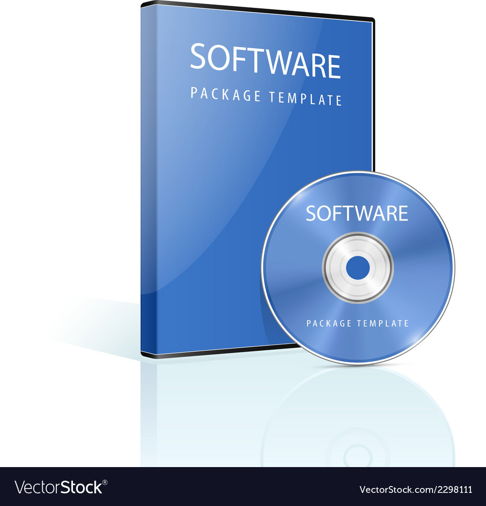 Dvd case and disk on white background Royalty Free Vector