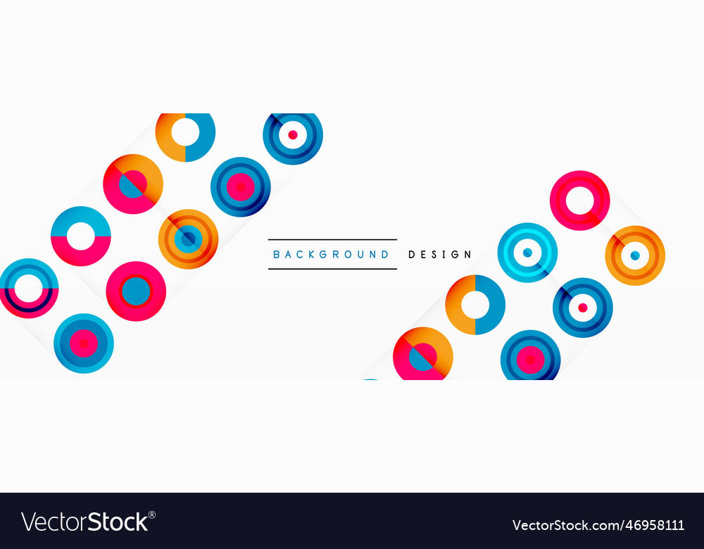 Eyecatching background of colorful circles of Vector Image