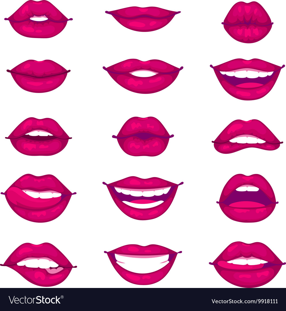 Female lips isolated