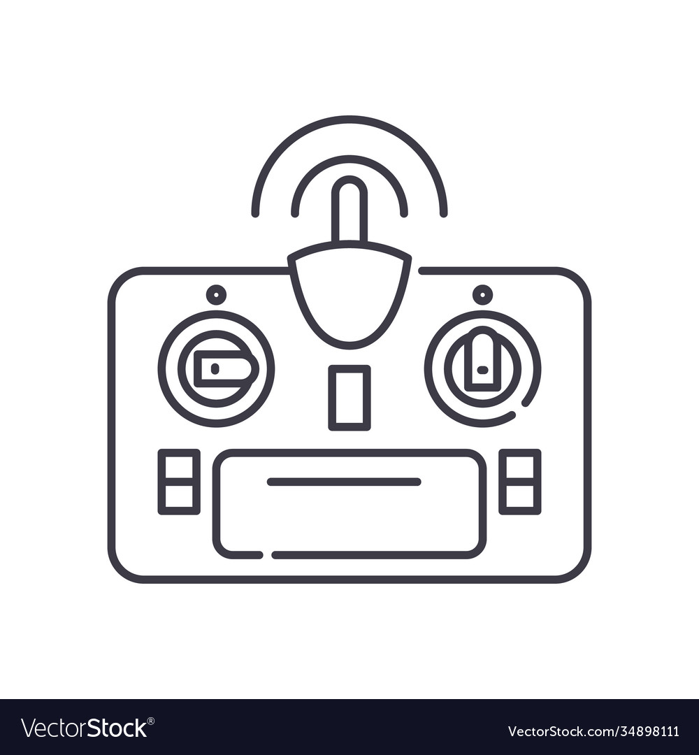 Joystick control icon linear isolated vector image Joystick control icon linear isolated