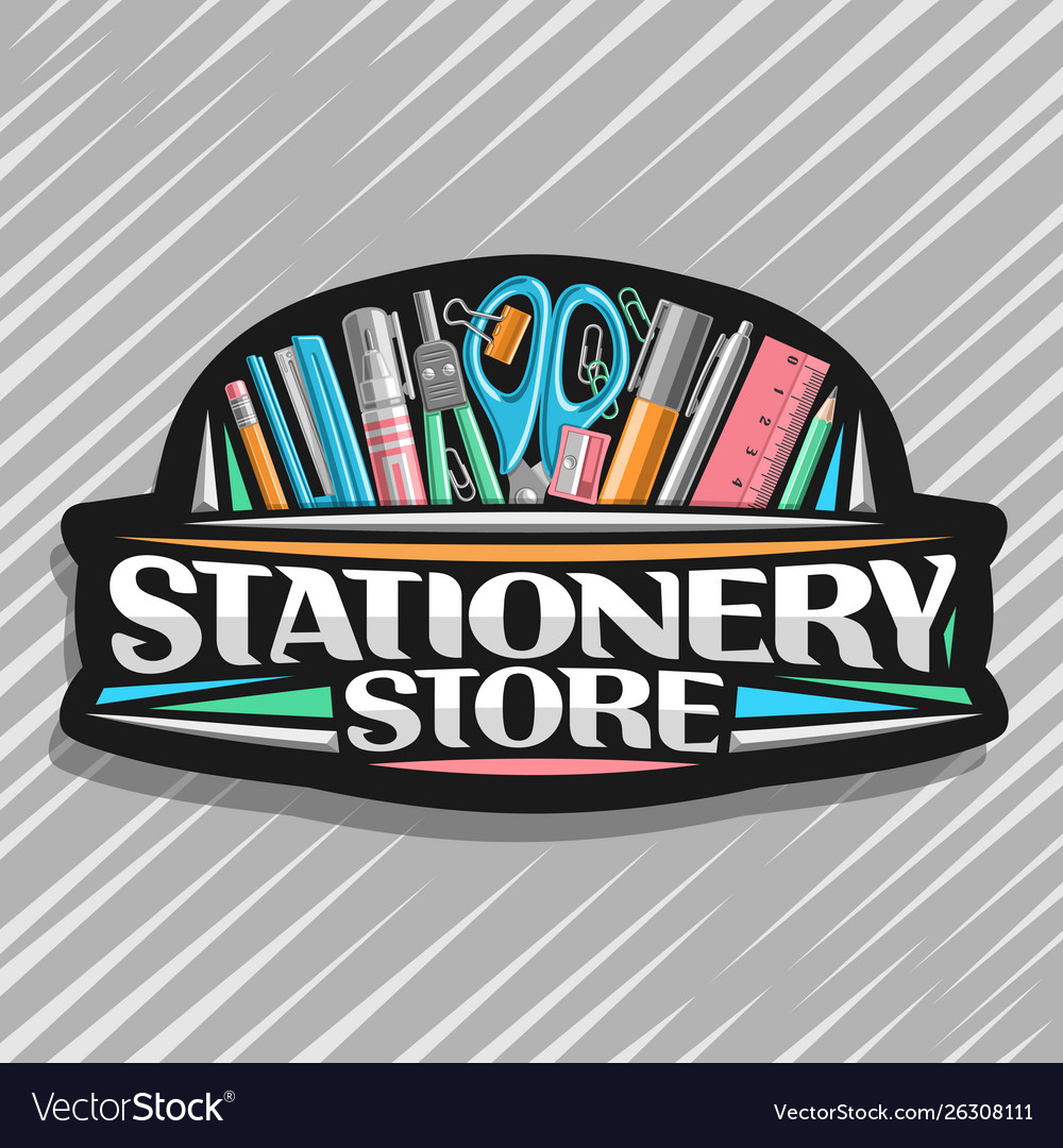 Logo For Stationery Store Royalty Free Vector Image