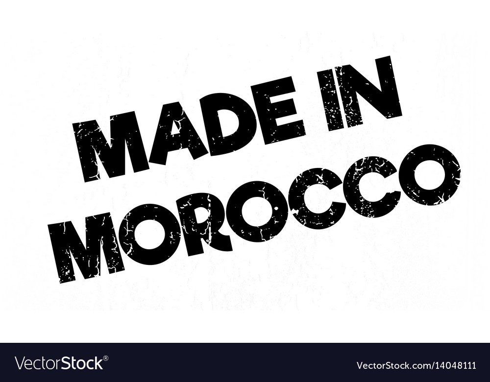 Made in morocco rubber stamp