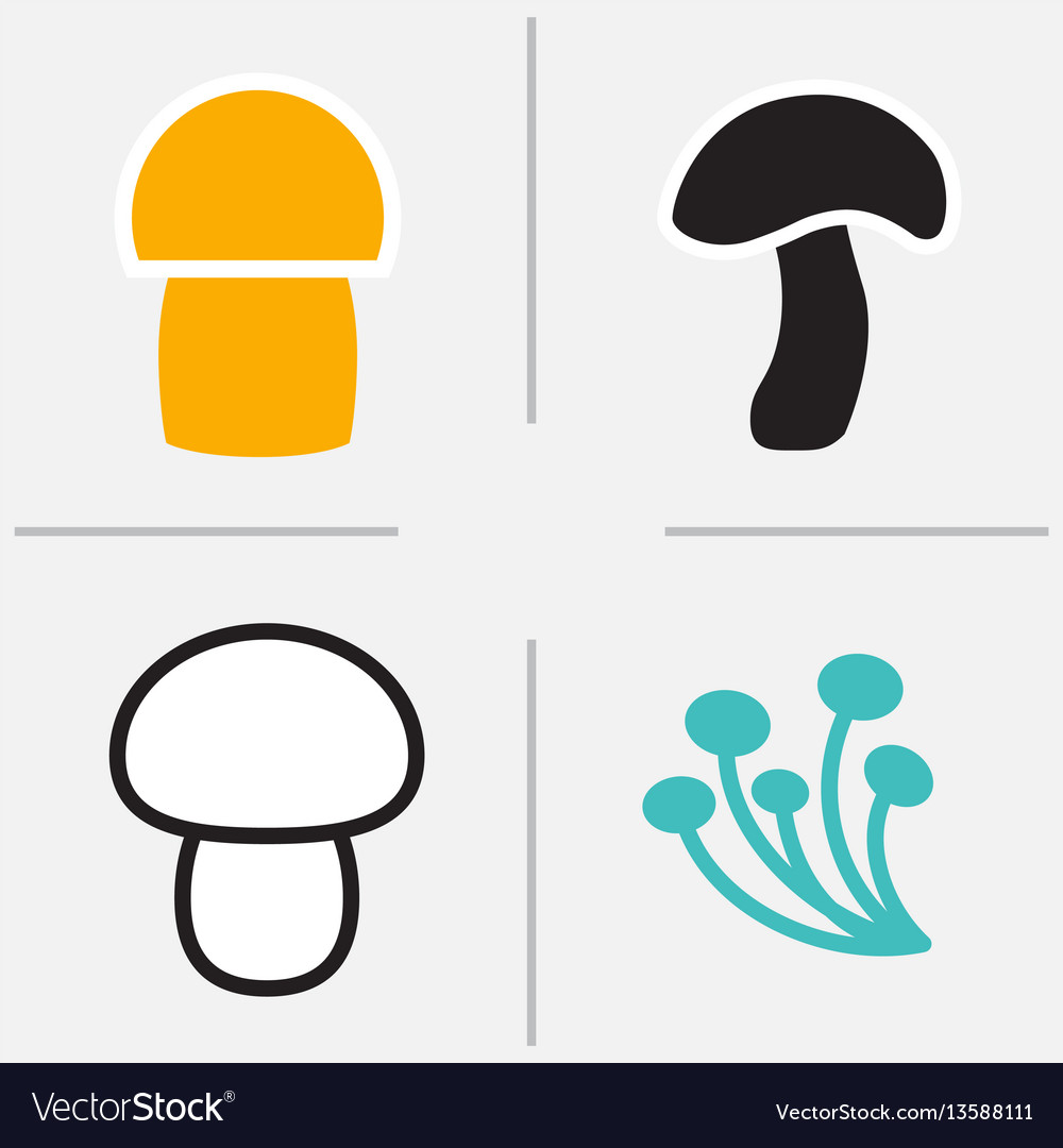 Mushroom icon or logo isolated