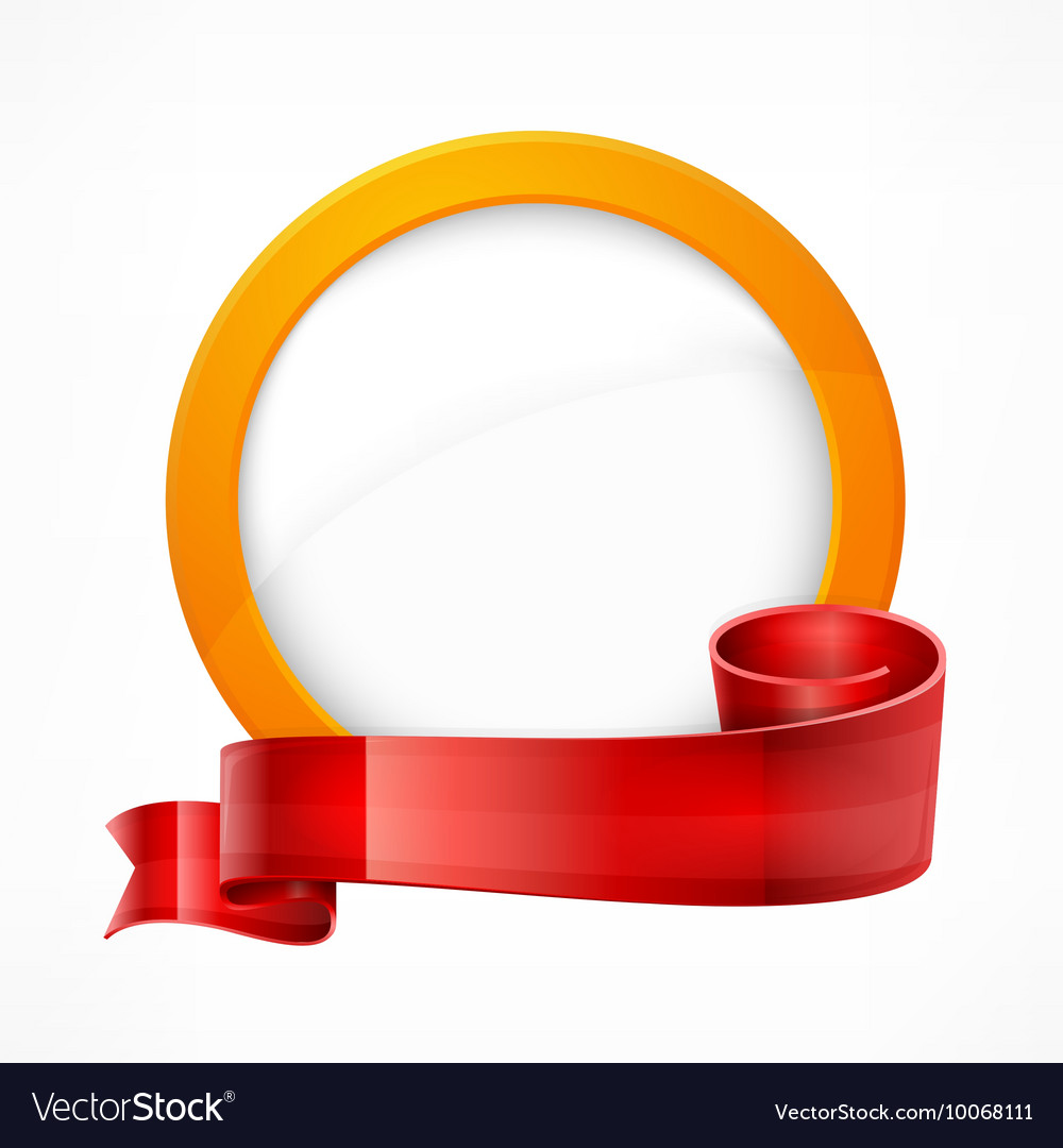 Red Ribbon Circle Frame