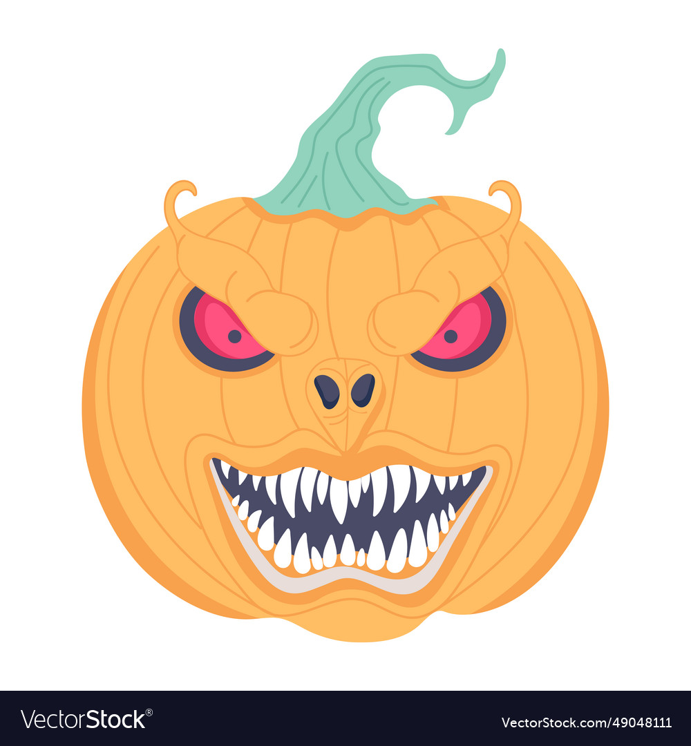 Scary pumpkin Royalty Free Vector Image - VectorStock