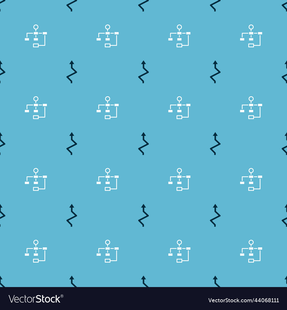 Set arrow and hierarchy organogram chart vector image Set arrow and hierarchy organogram chart