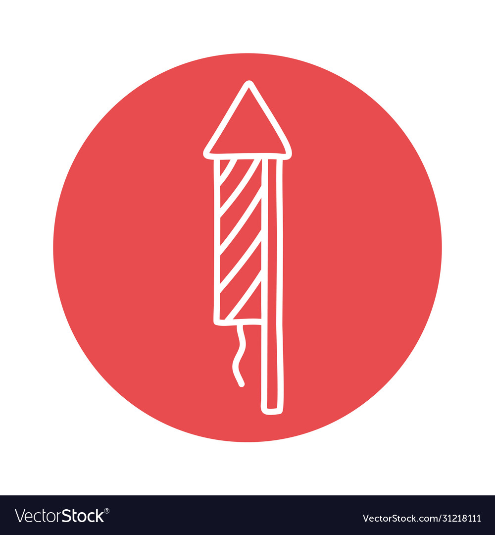 Striped firework block style icon design