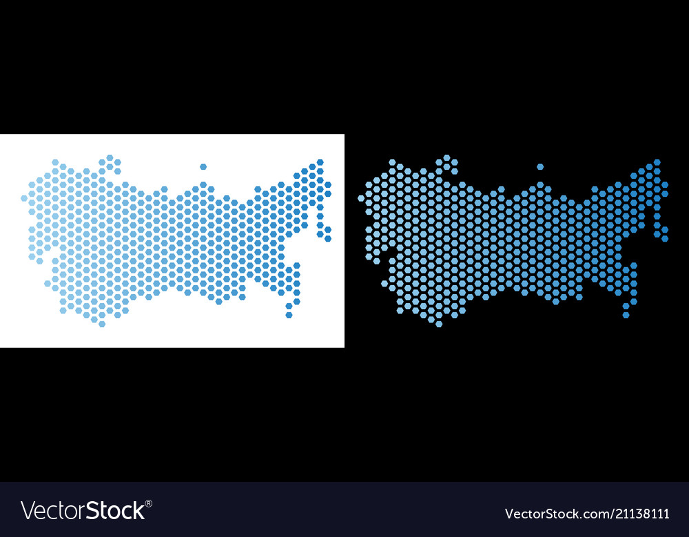 Ussr map hexagon scheme Vector Image Ussr map hexagon scheme