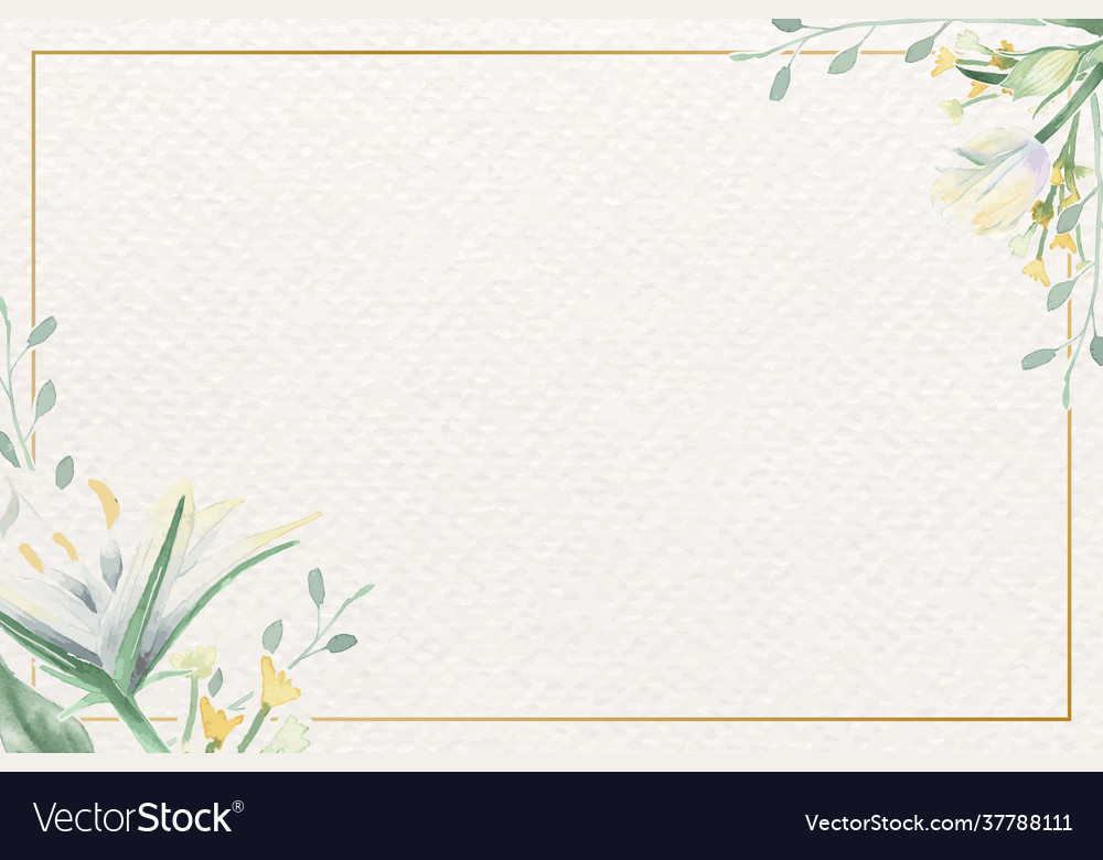 Watercolor bloom frame vector image Watercolor bloom frame
