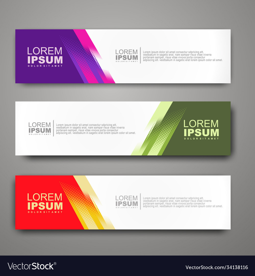 Abstract web banner design template with halftone