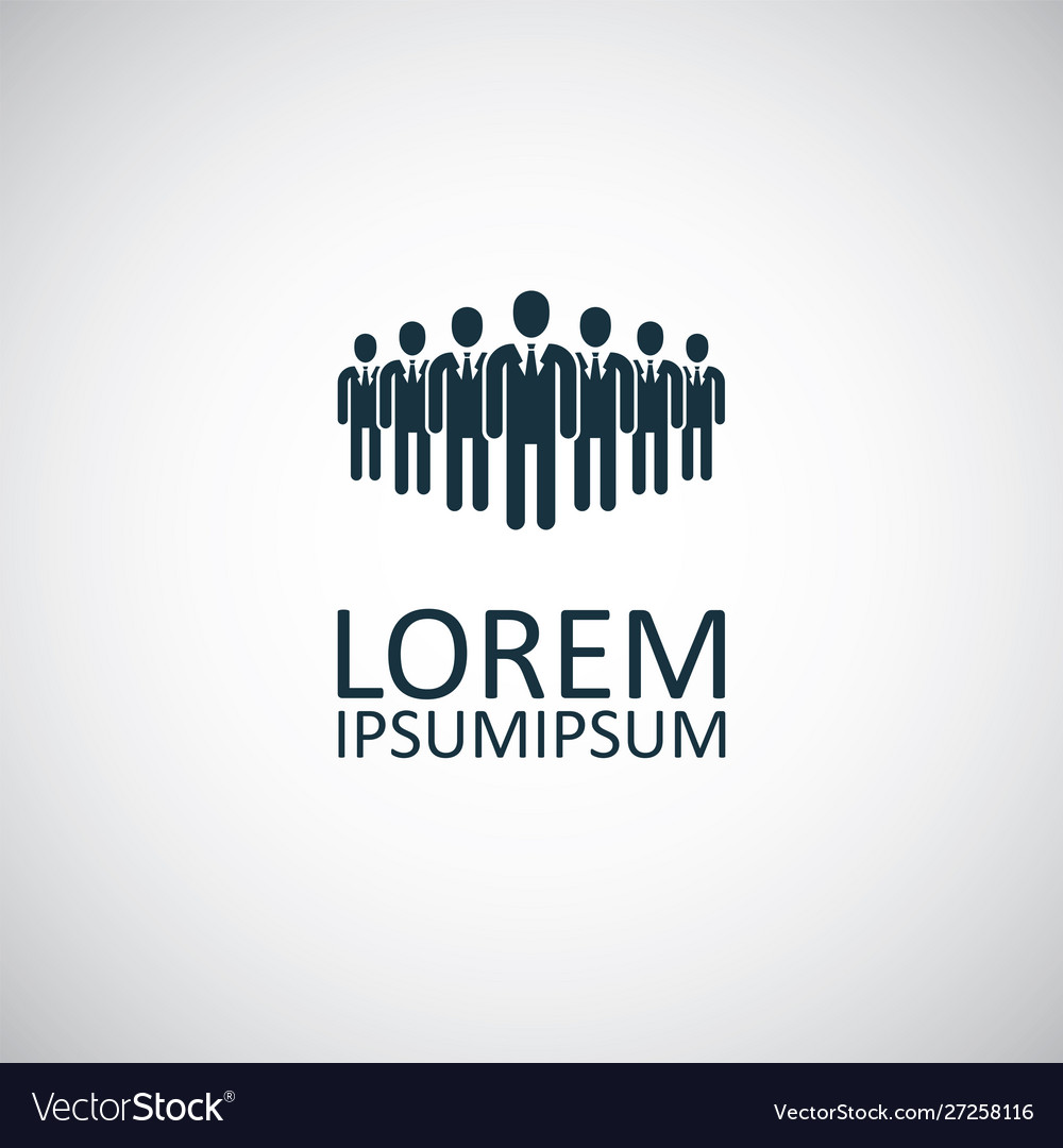 Business team icon for web and ui on white