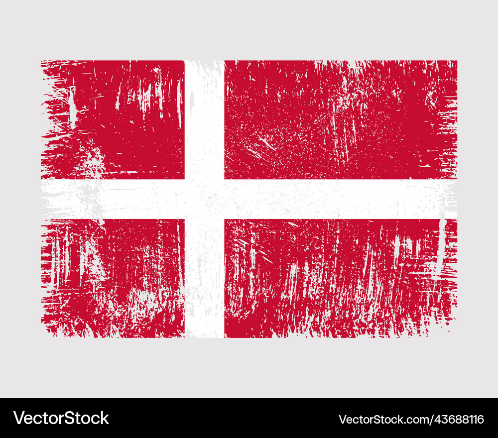 Denmark flag Royalty Free Vector Image - VectorStock