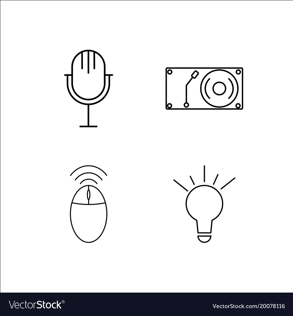 Design and studio simple linear icon setsimple