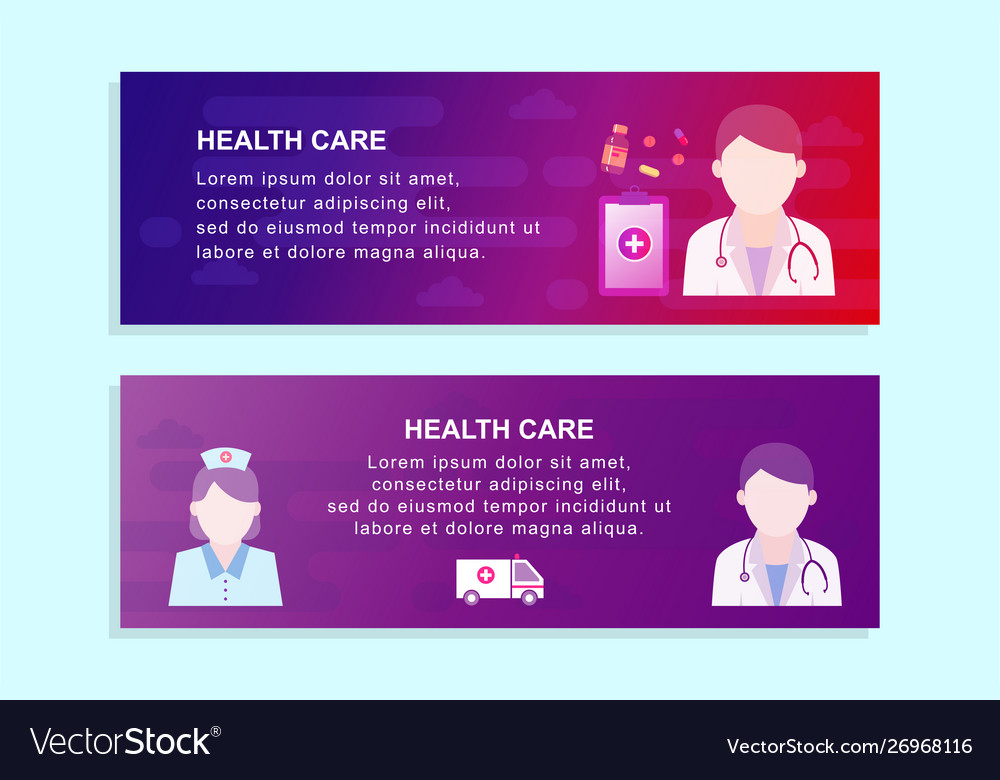 Health Care Banner Design Royalty Free Vector Image