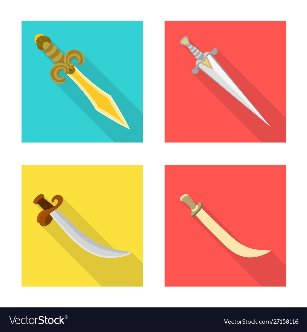 Isolated object and sword symbol collection
