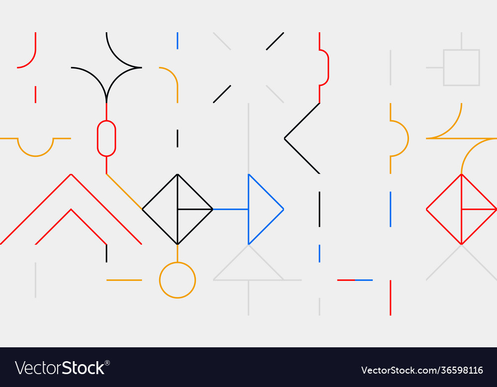 Linear abstract pattern design vector image Linear abstract pattern design