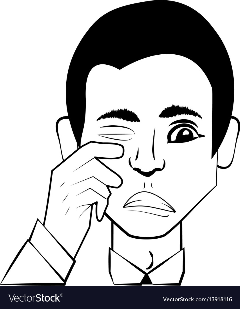 Man character posture line