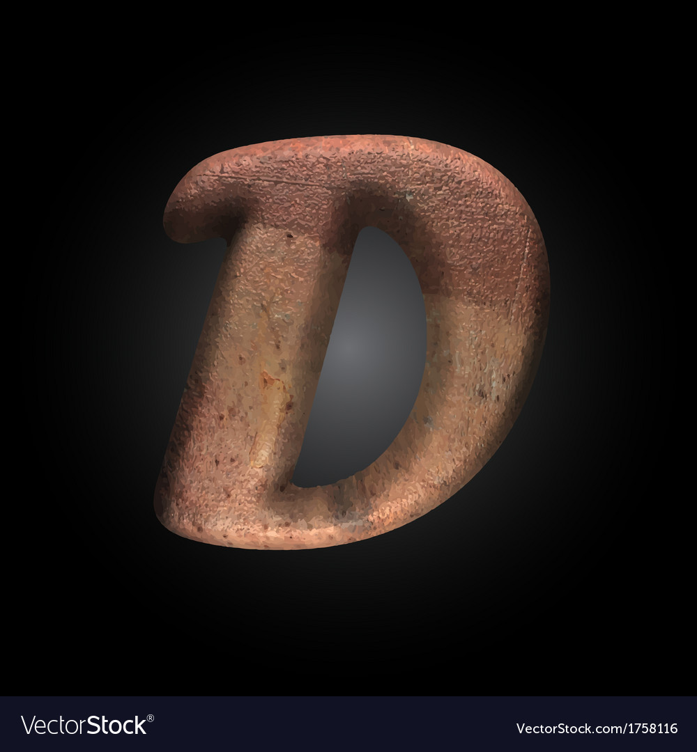 Old metal letter