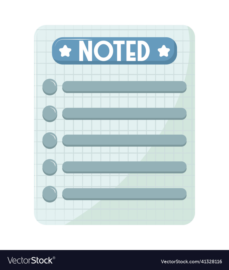Paper note with lines