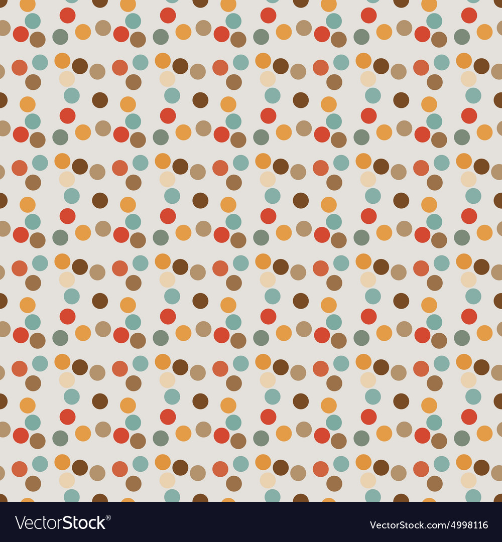 Seamless pattern of circles-diamond retro style