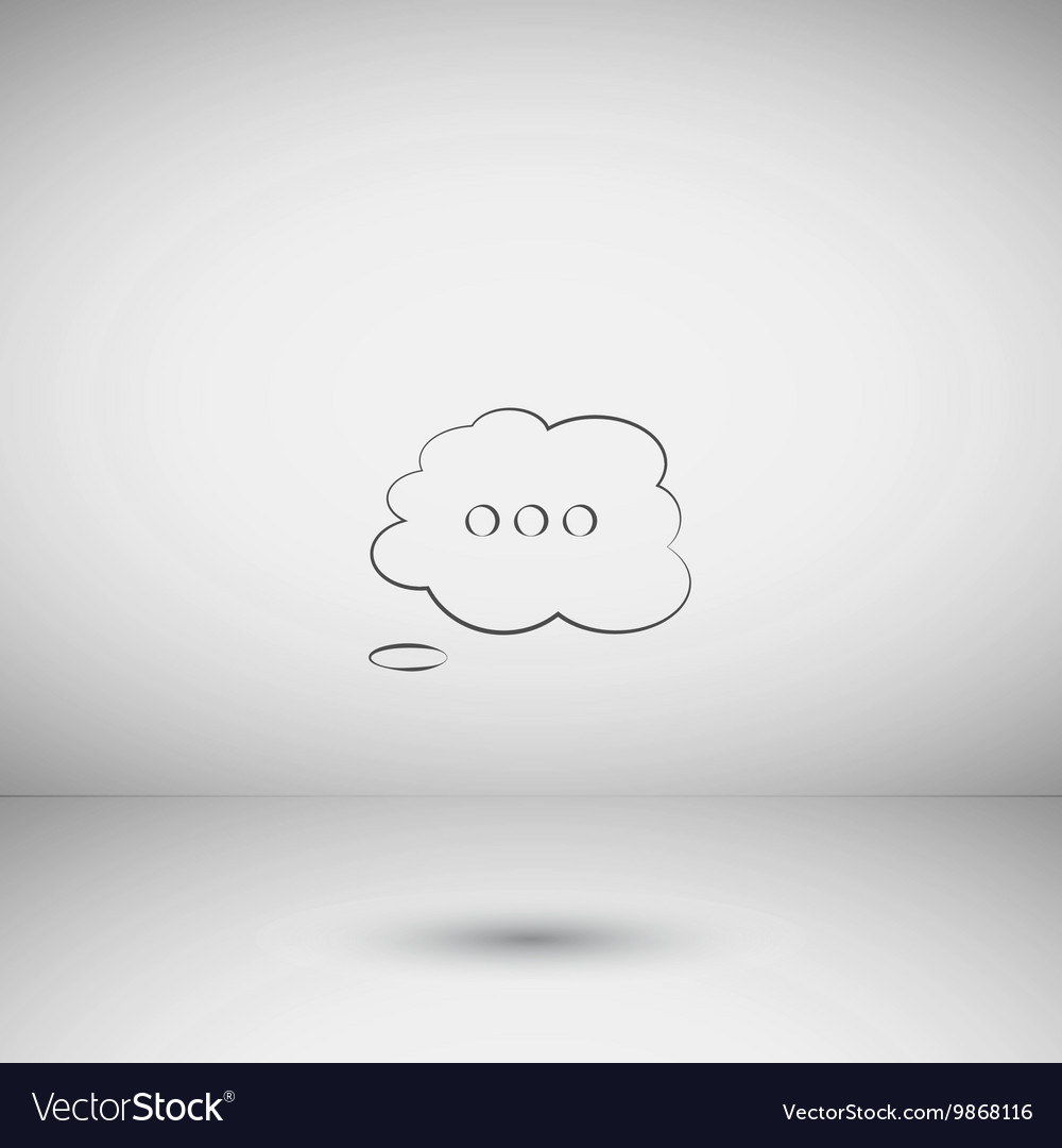 Thought cloud with lines