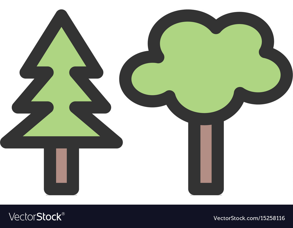 Trees Royalty Free Vector Image - VectorStock