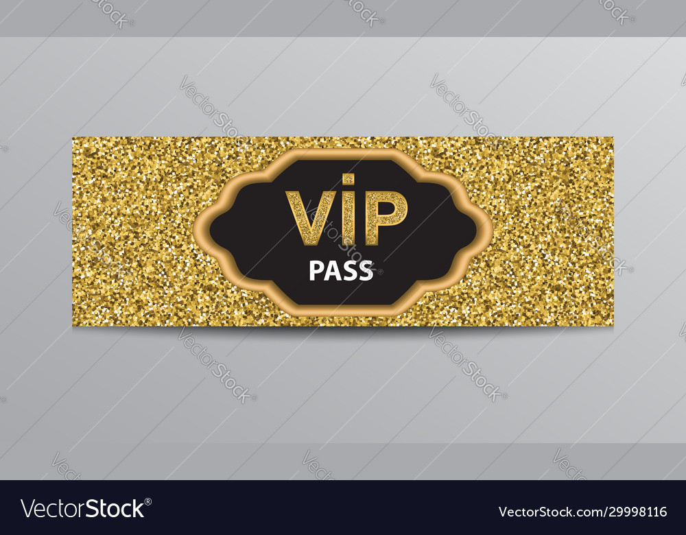 Vip Ticket With Diamonds