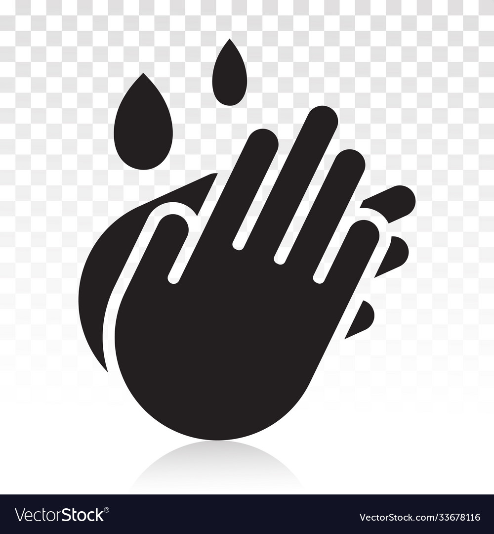 Washing hands wash hand thoroughly with water Vector Image