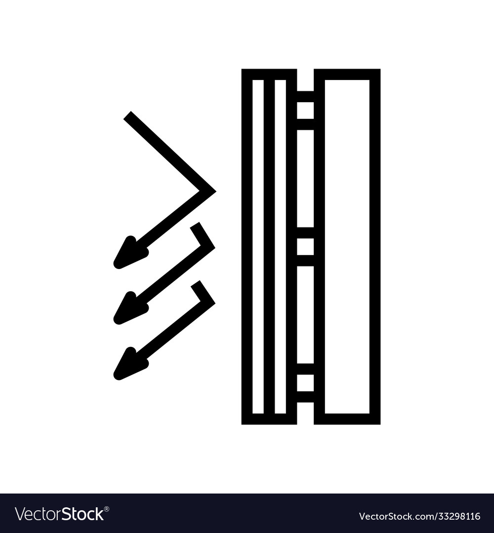 Windproof layer line icon vector image Windproof layer line icon