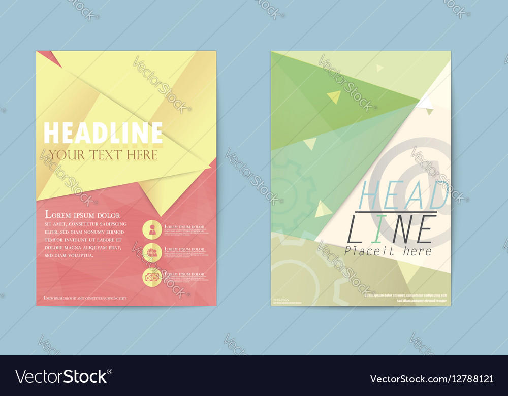 Abstract triangle brochure flyer design business