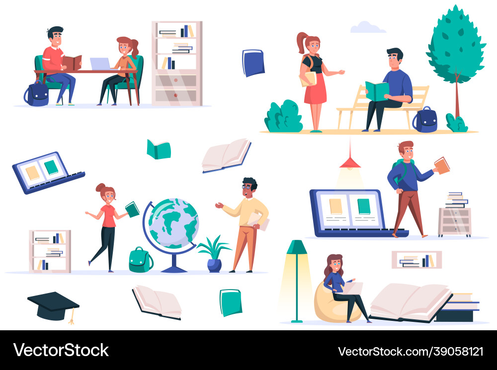 Back to school isolated elements set Royalty Free Vector
