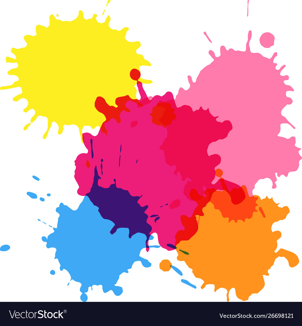 Background multi-colored blots ink