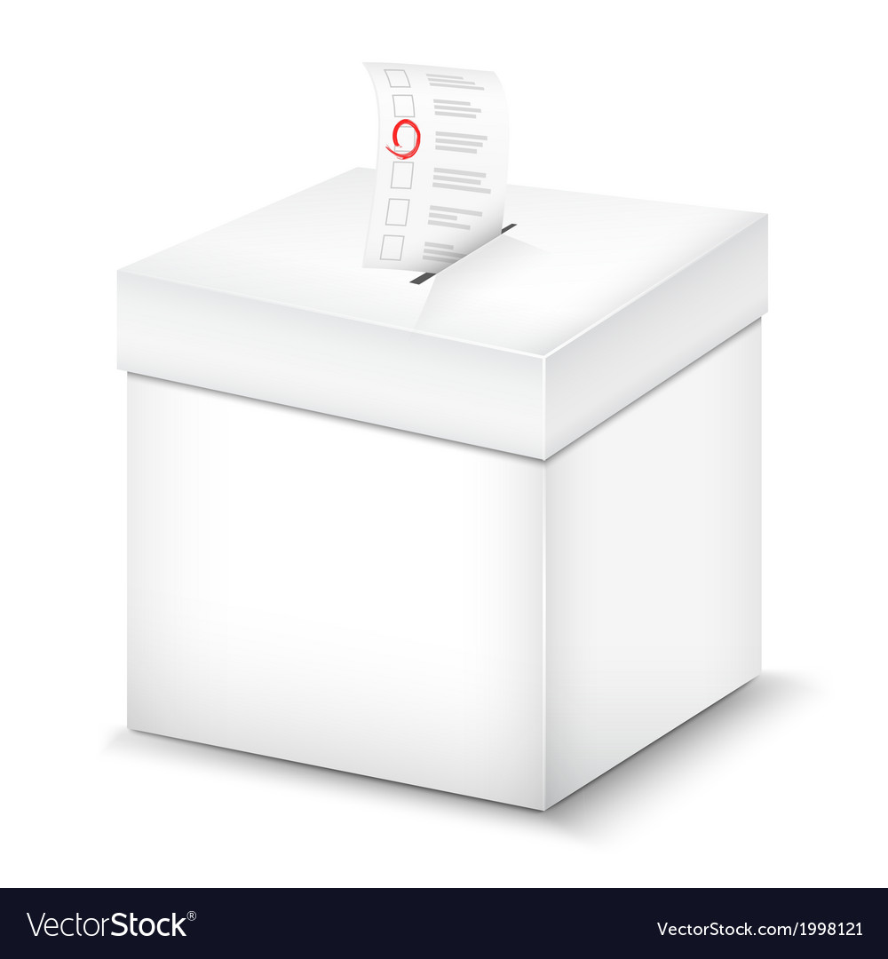 Ballot Box Isolated On White Royalty Free Vector Image