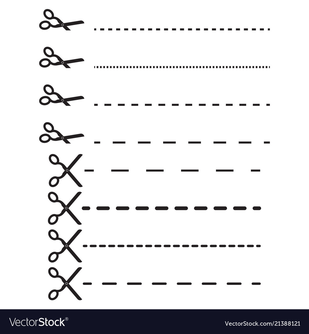 Dotted Cut Lines Scissors Set