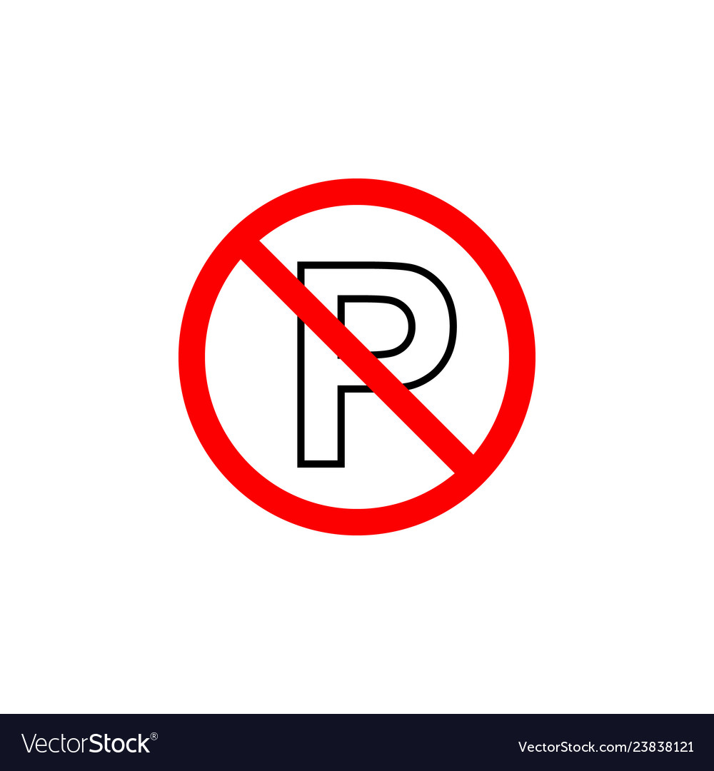 Forbidden parking icon can be used for web logo Vector Image