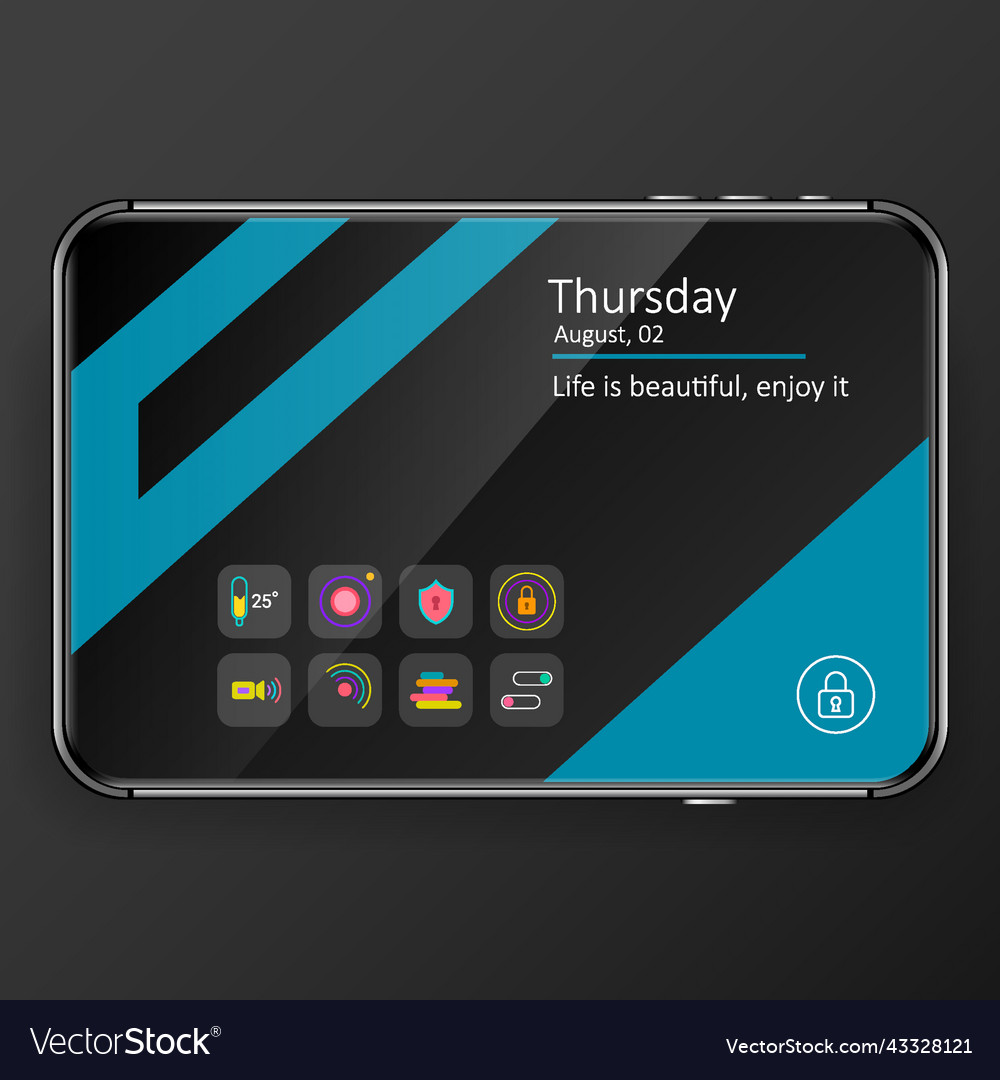 Home screen mobile application user interface