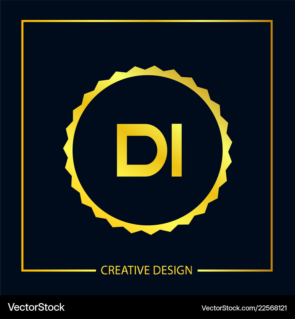 Initial letter di logo template design Royalty Free Vector