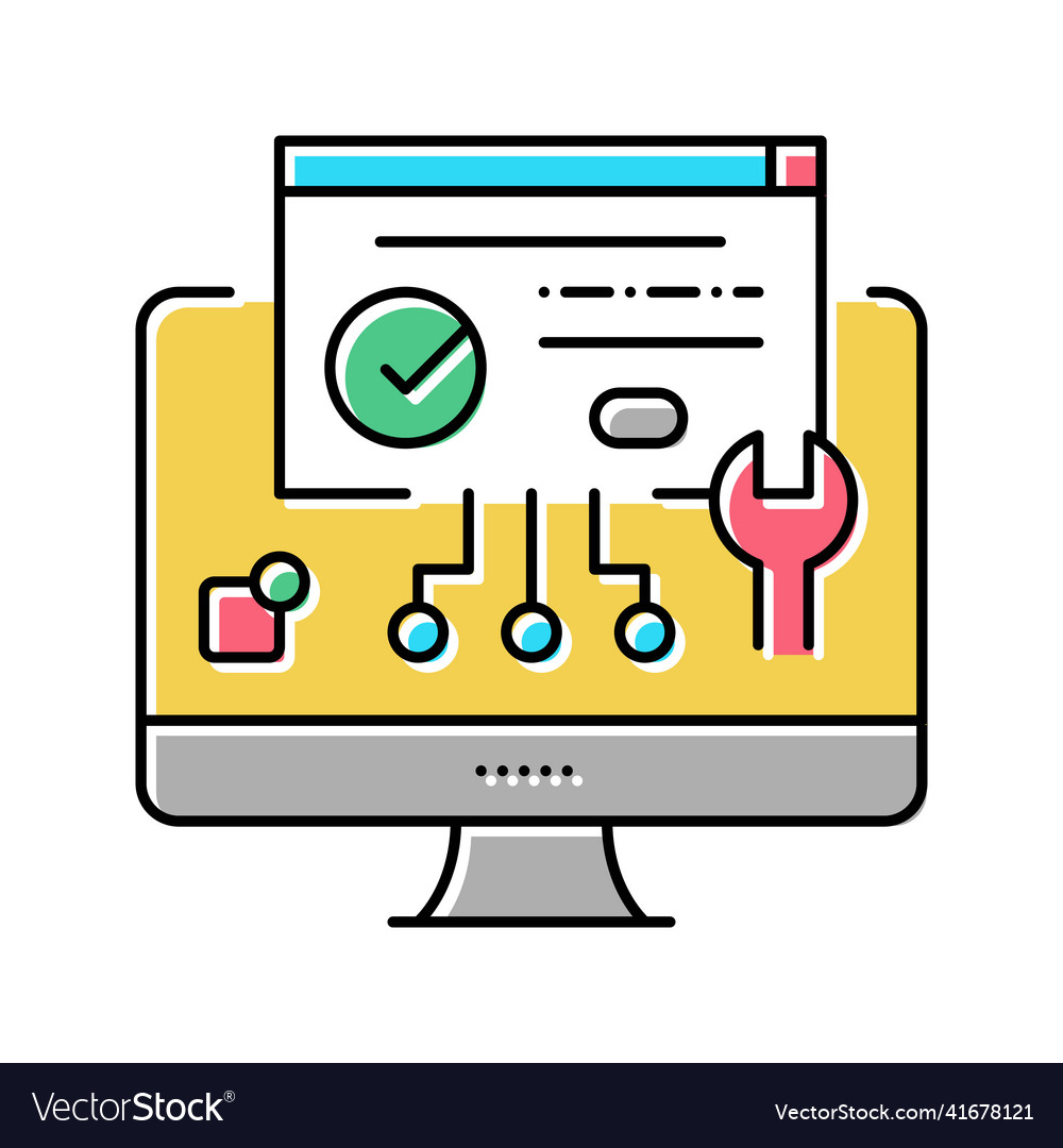 Plugin program color icon Vector Image Plugin program color icon