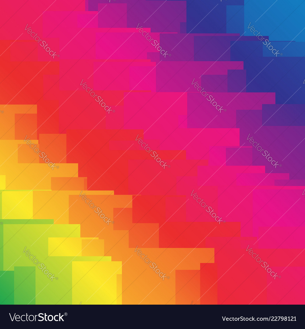 Random shapes with spectrum gradient fills graphic