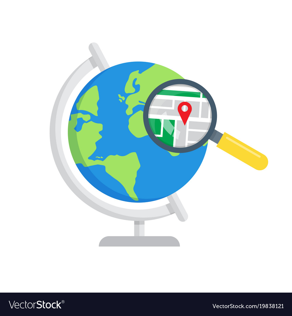 Search local maps global icon Royalty Free Vector Image