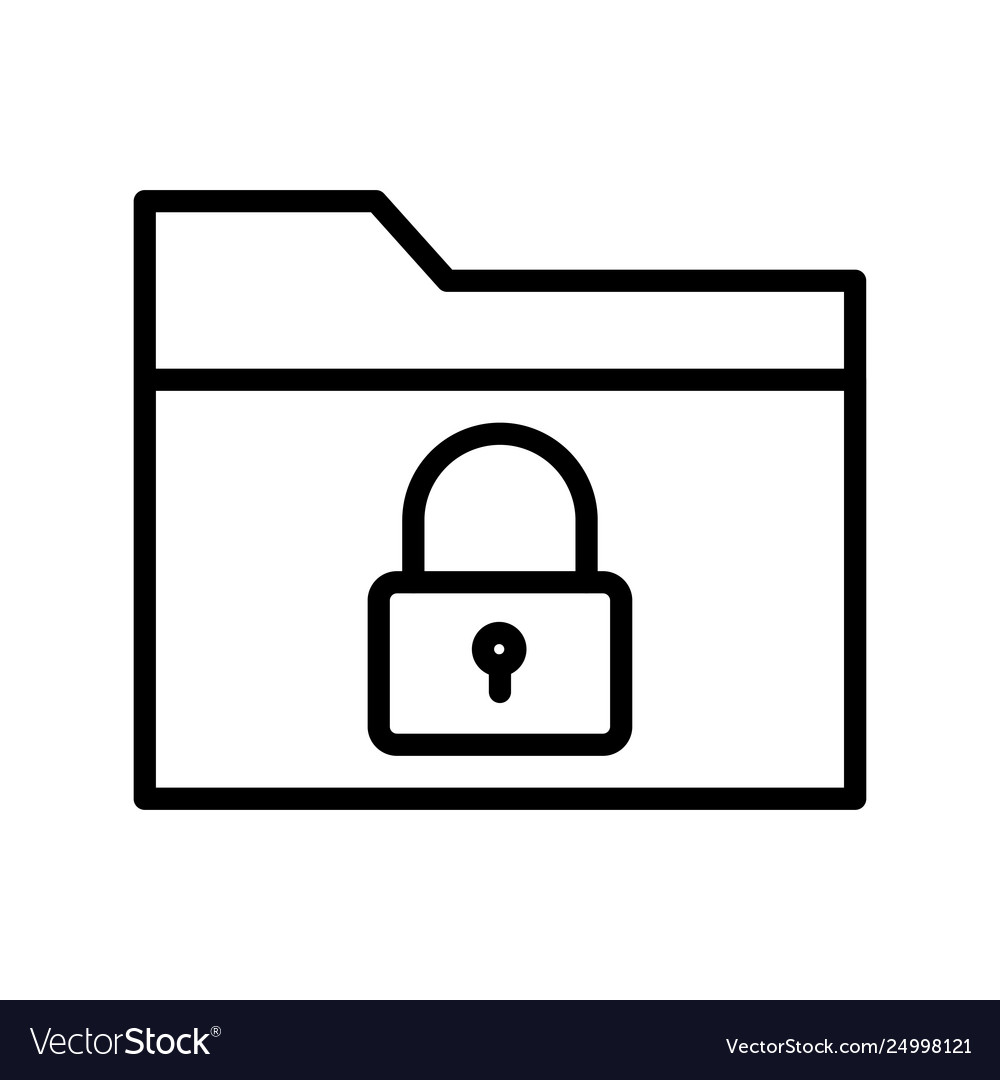 Secure folder vector image Secure folder