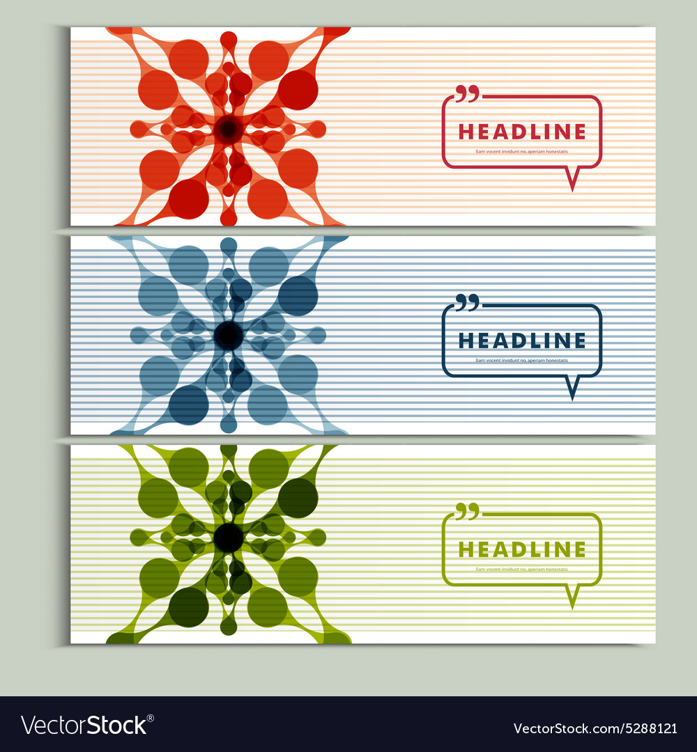 Set of 3 covers with abstract patterns