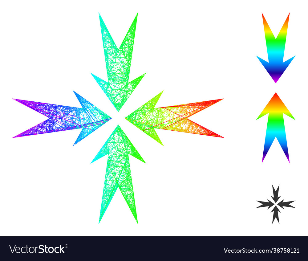 Spectral net mesh gradient compression arrows icon