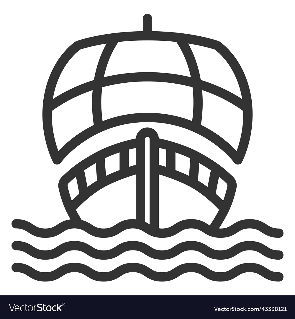 Ssailboat with an open sail