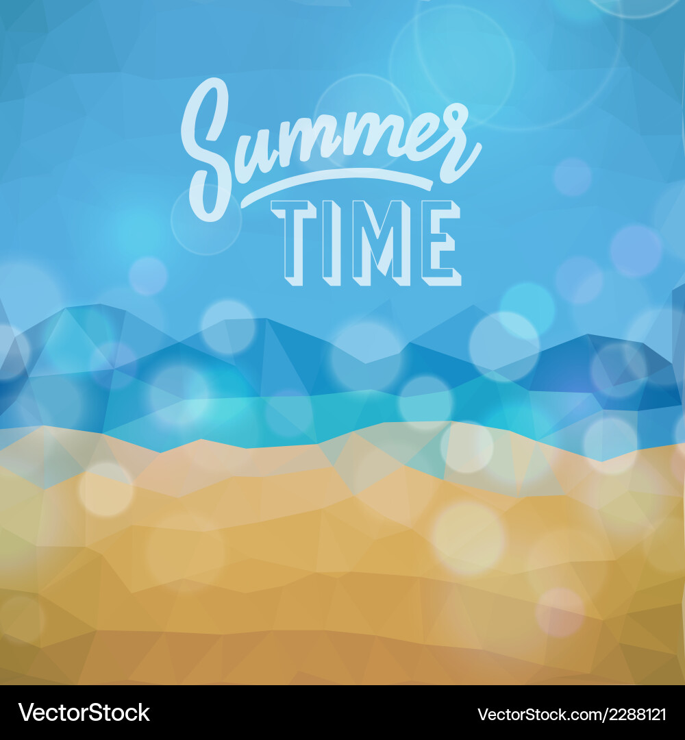 Summer tropical beach background Royalty Free Vector Image