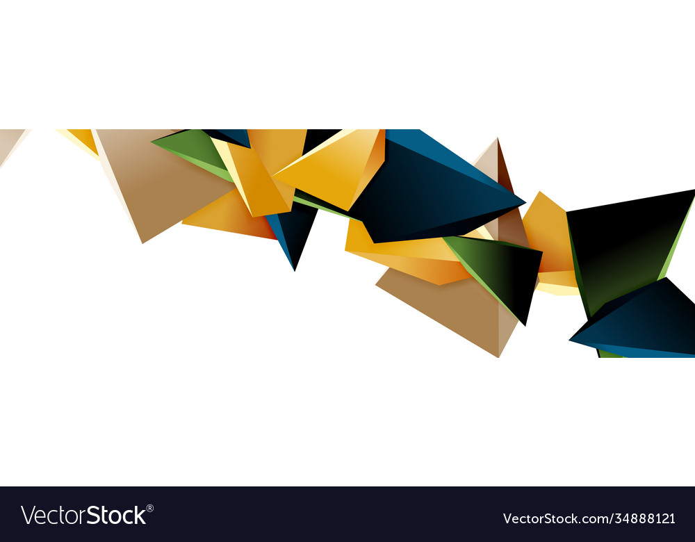 Triangle mosaic abstract background 3d triangular