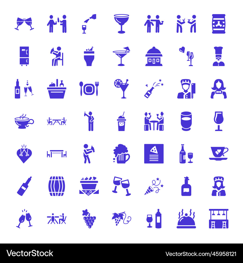 Wine icons Royalty Free Vector Image - VectorStock