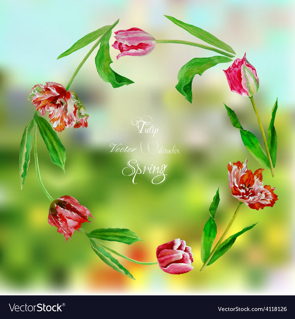 Background with tulips